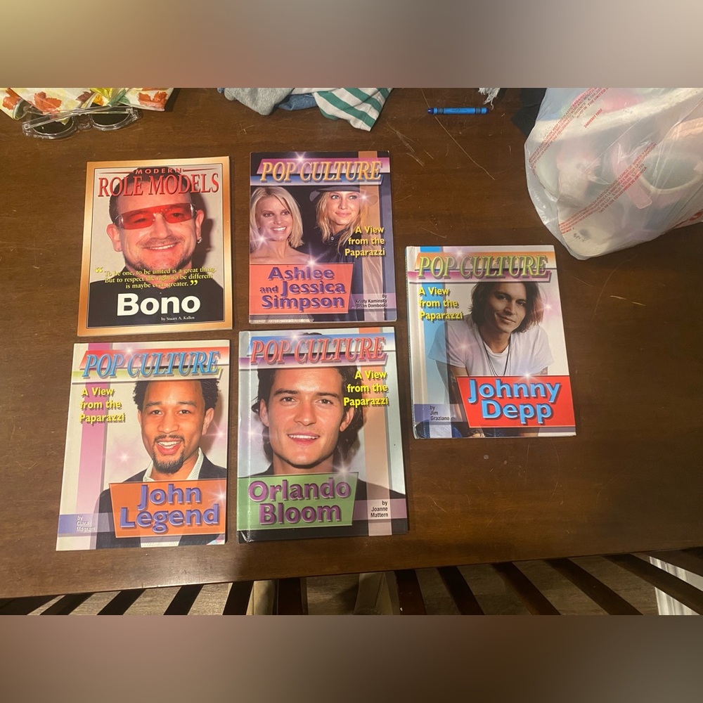 Variety Of 4 Pop Culture & 1 Modern Role Models Books